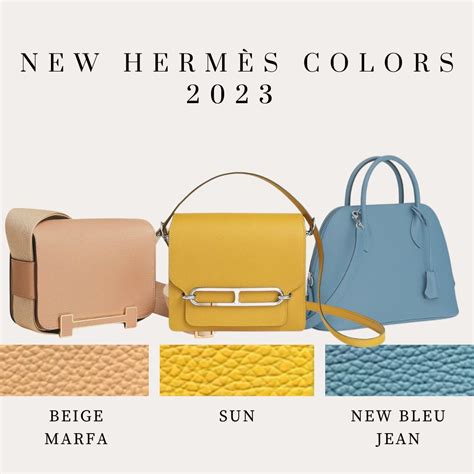 hermes bag colours 2023|new Hermes colors chart.